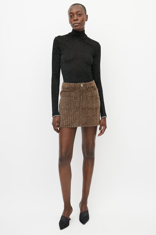 Acne Studios Black & Silver Metallic Woven Turtleneck