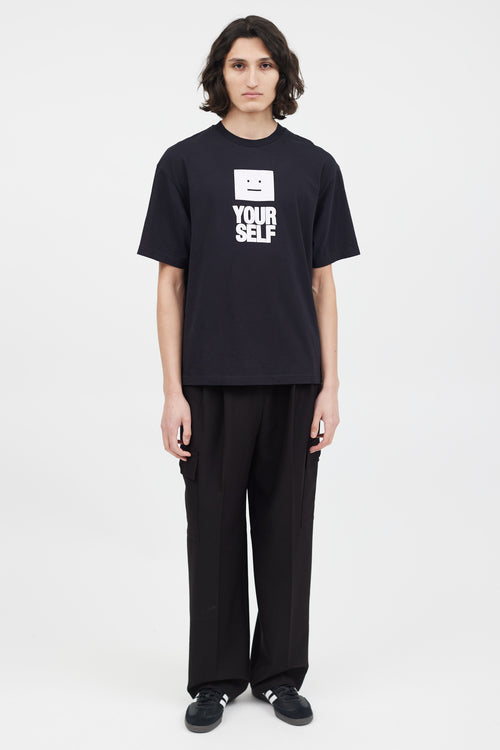 Acne Studios Black & White Your Face T-Shirt
