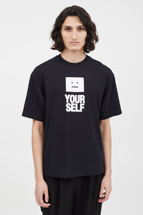 Acne Studios Black & White Your Face T-Shirt