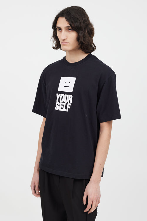 Acne Studios Black & White Your Face T-Shirt