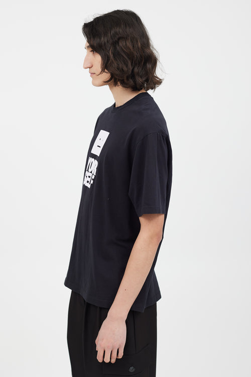 Acne Studios Black & White Your Face T-Shirt