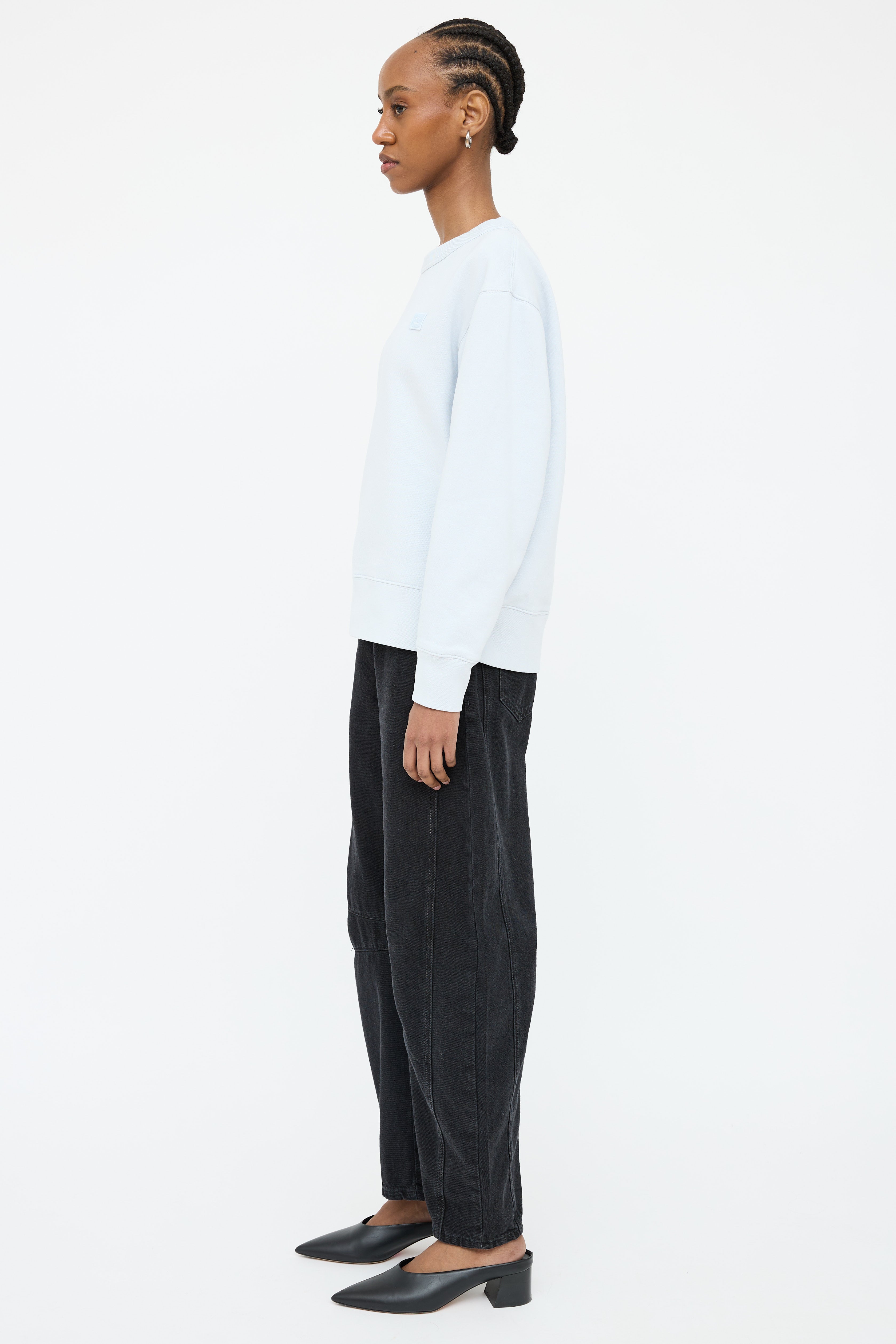 Acne Studios Blue Face Logo Sweatshirt