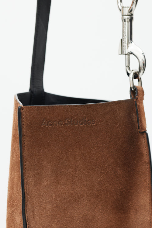 Acne Studios Brown Suede Market Bucket Bag