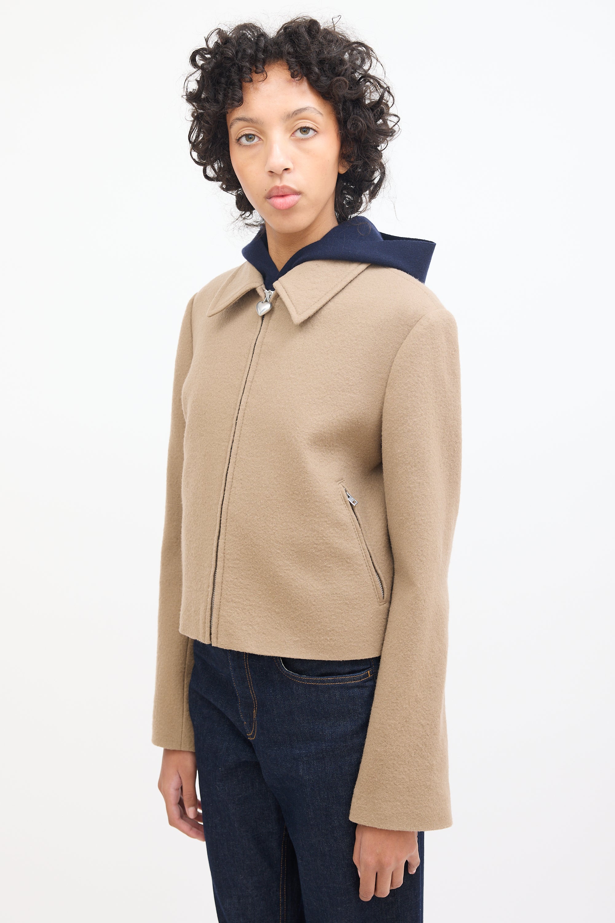 Acne Studios Brown Wool Zip Jacket