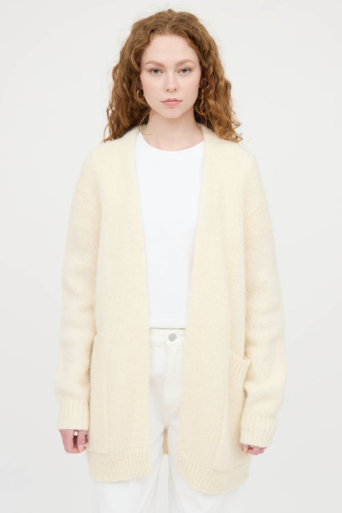 Acne Studios Wool Knit Open Front Cardigan