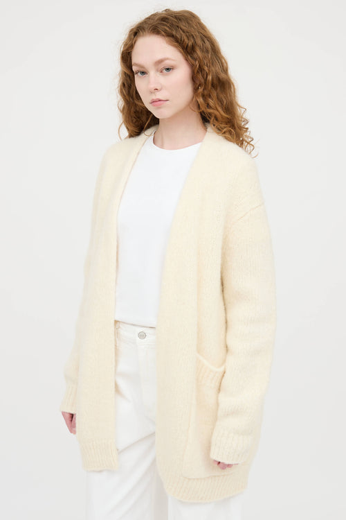 Acne Studios Wool Knit Open Front Cardigan