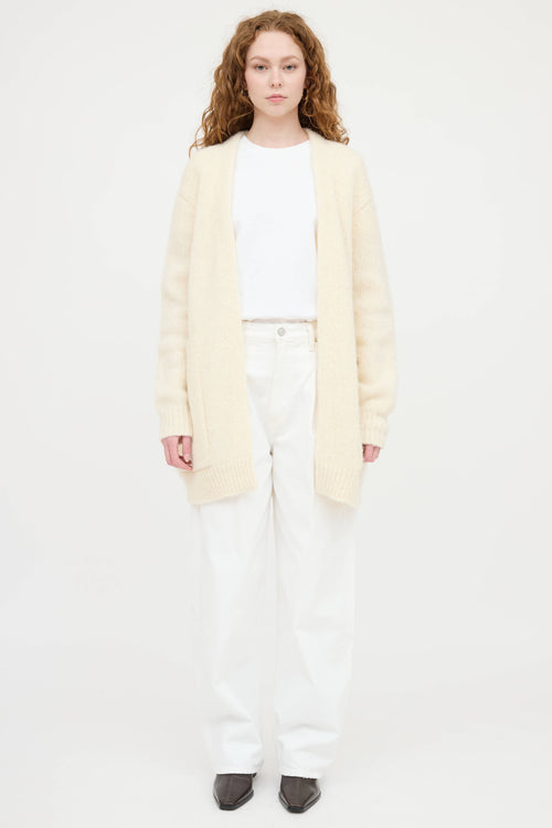 Acne Studios Wool Knit Open Front Cardigan