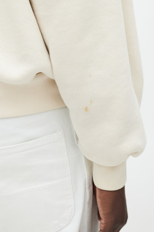 Acne Studios Cream & Multicolour Logo Sweatshirt