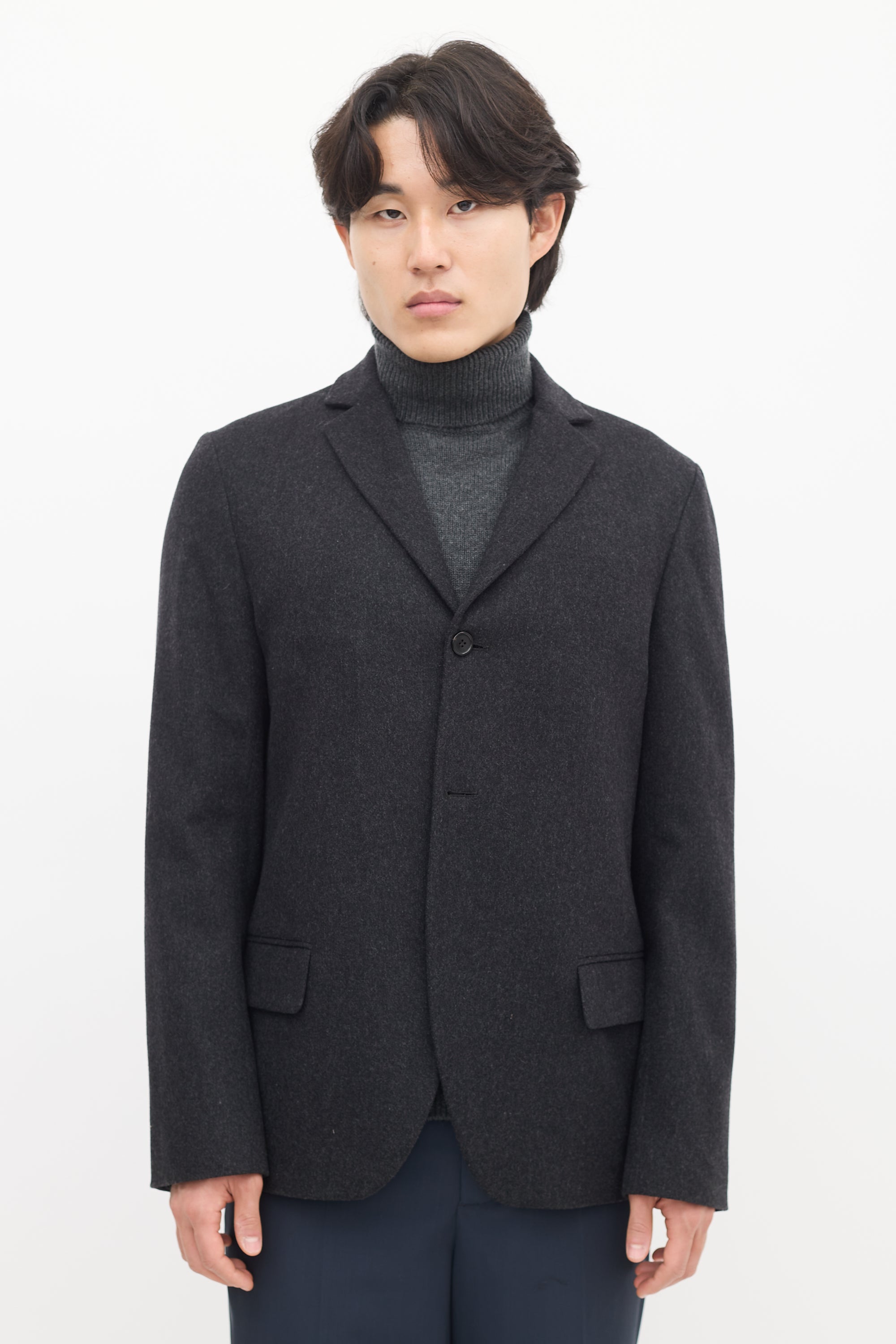 Acne Studios Dark Grey Wool Blazer