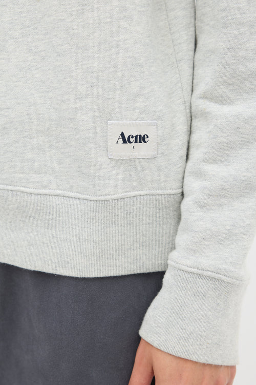 Acne Studios FW11 Heather Grey & Multicolour College Mont Crewneck