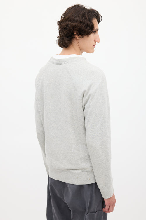 Acne Studios FW11 Heather Grey & Multicolour College Mont Crewneck