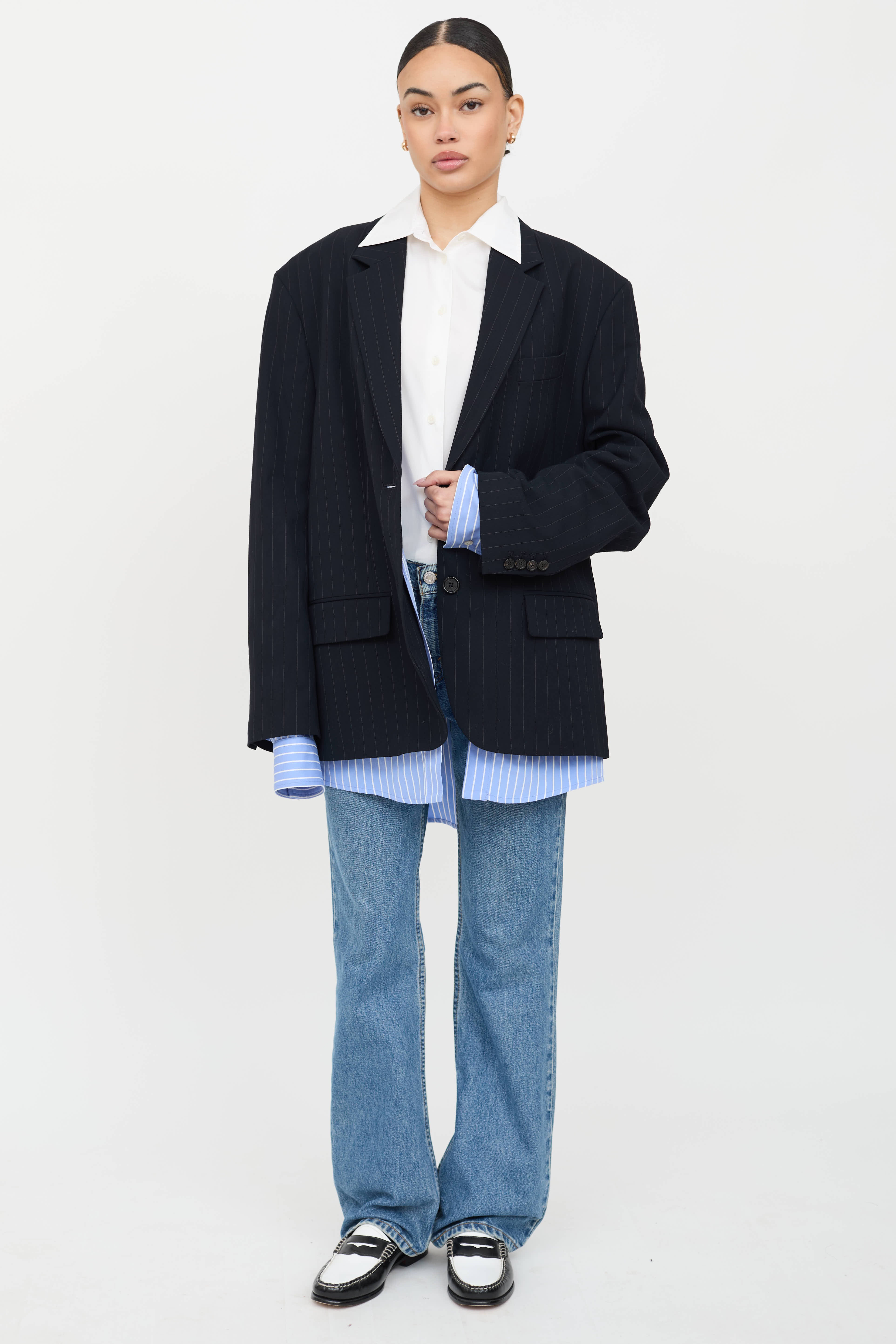 Acne Studios Layered Pinstripe Blazer