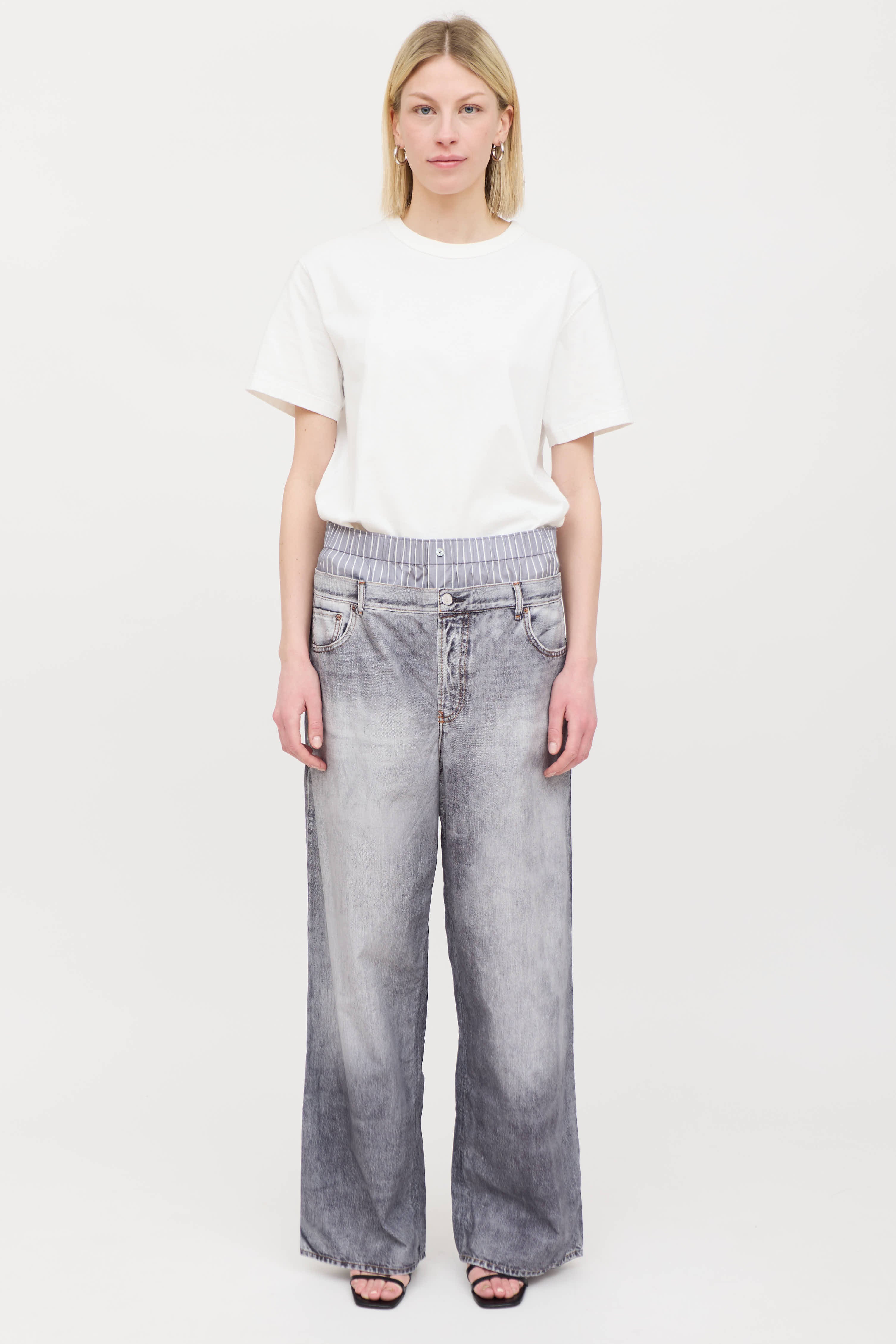 Acne Studios Layered Poplin Trompe L'oeil Trouser