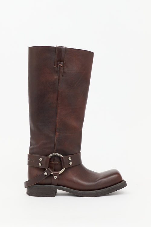Acne Studios Leather Biker Boot