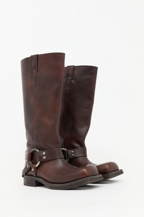 Acne Studios Leather Biker Boot