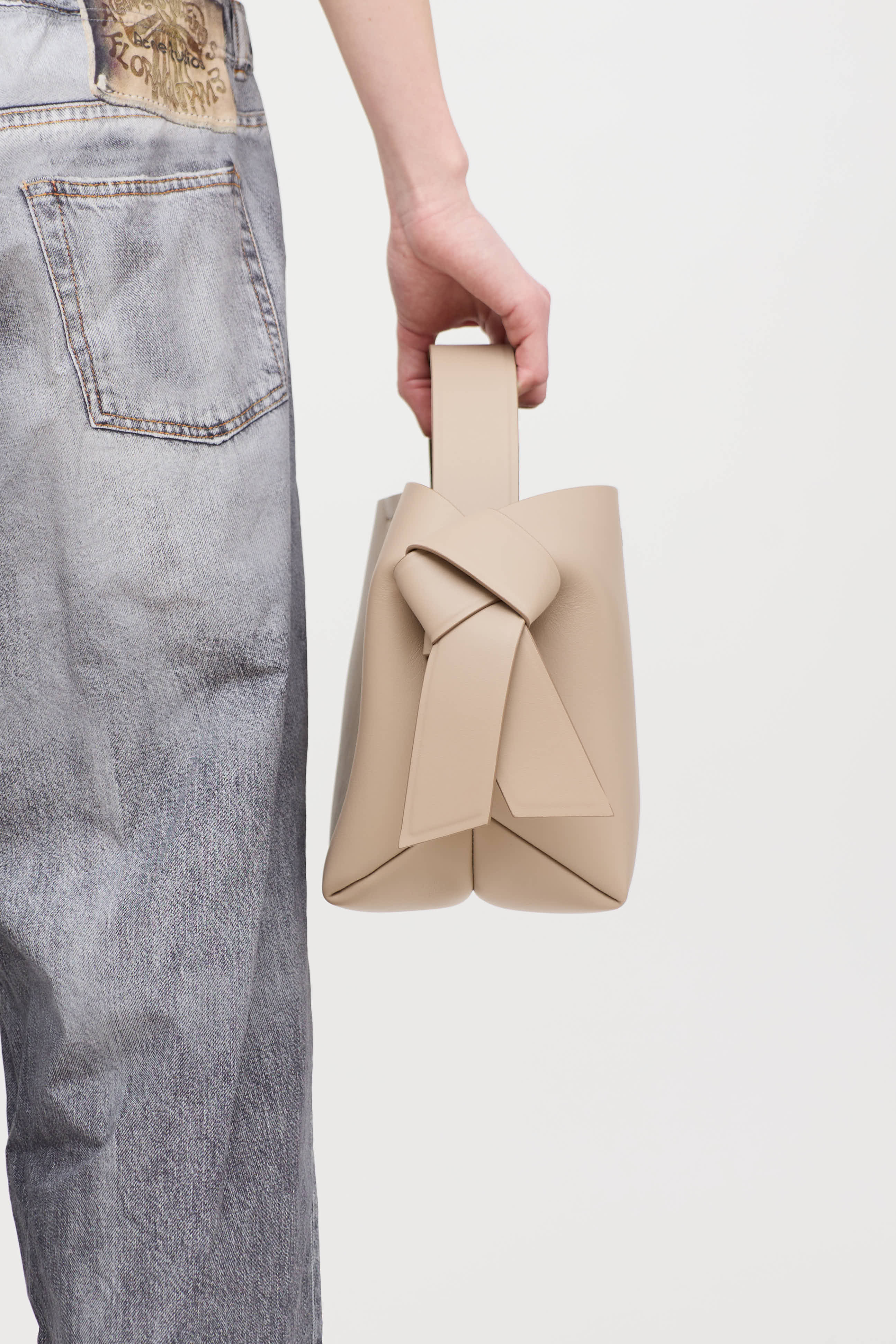 Acne Studios Leather Musubi Knotted Shoulder Bag