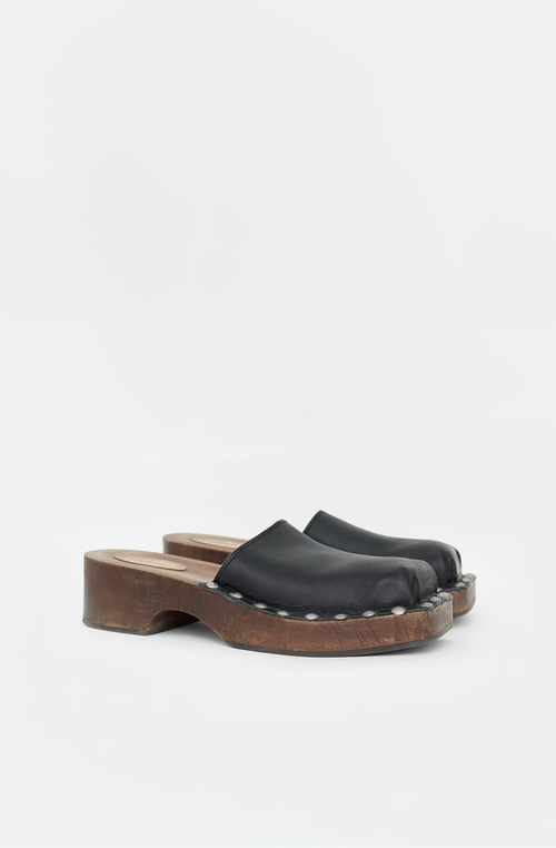 Acne Studios Leather Studded Platform Clog