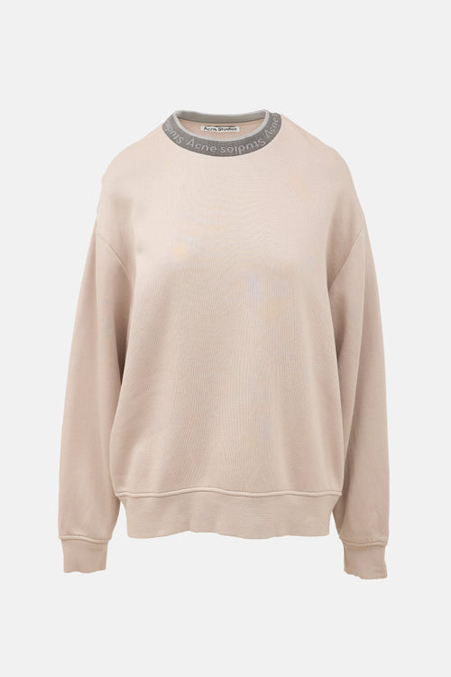 Acne Studios Logo Collar Sweatshirt