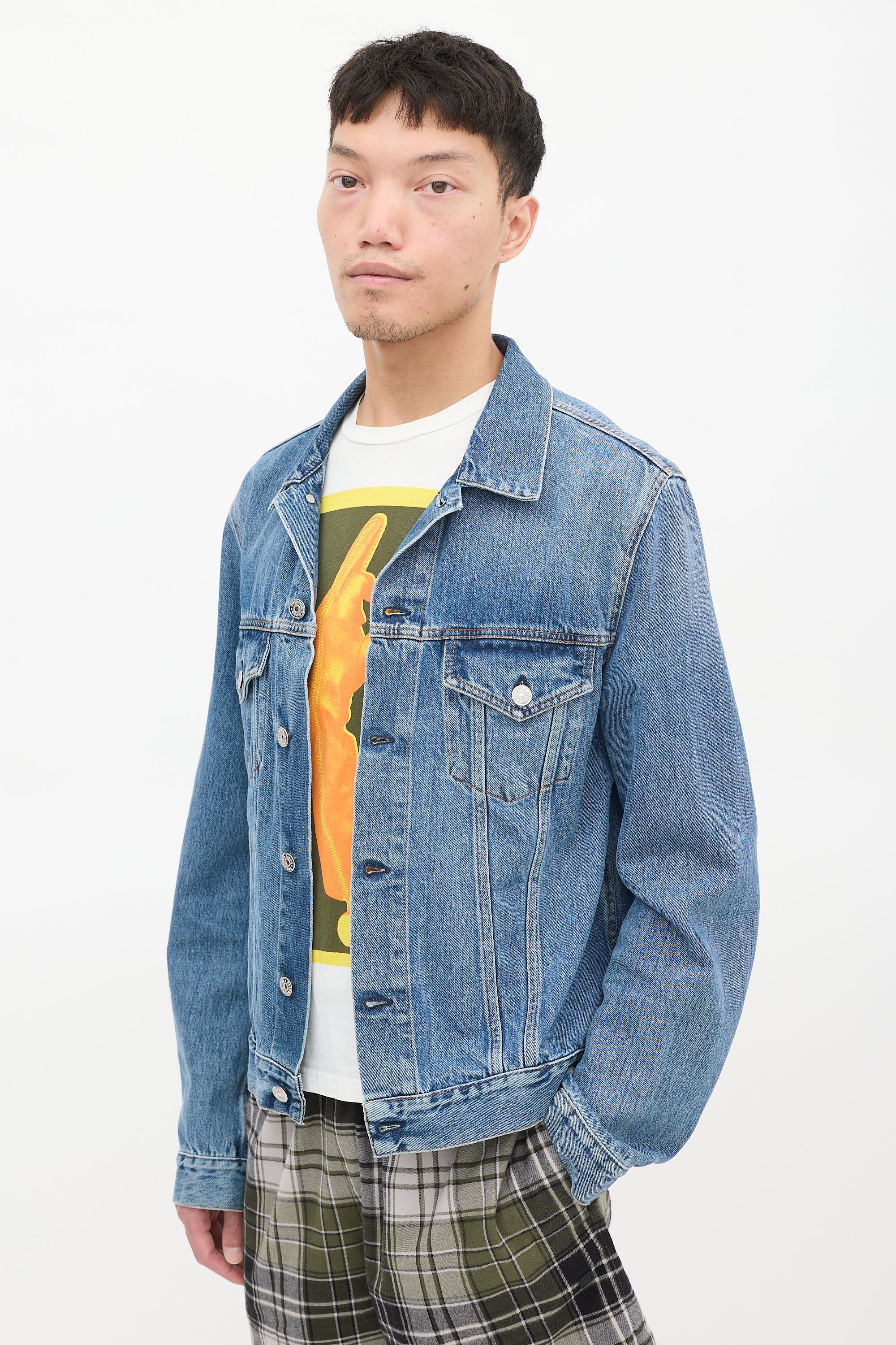 Acne Studios Medium Wash Denim Two Pocket Jacket