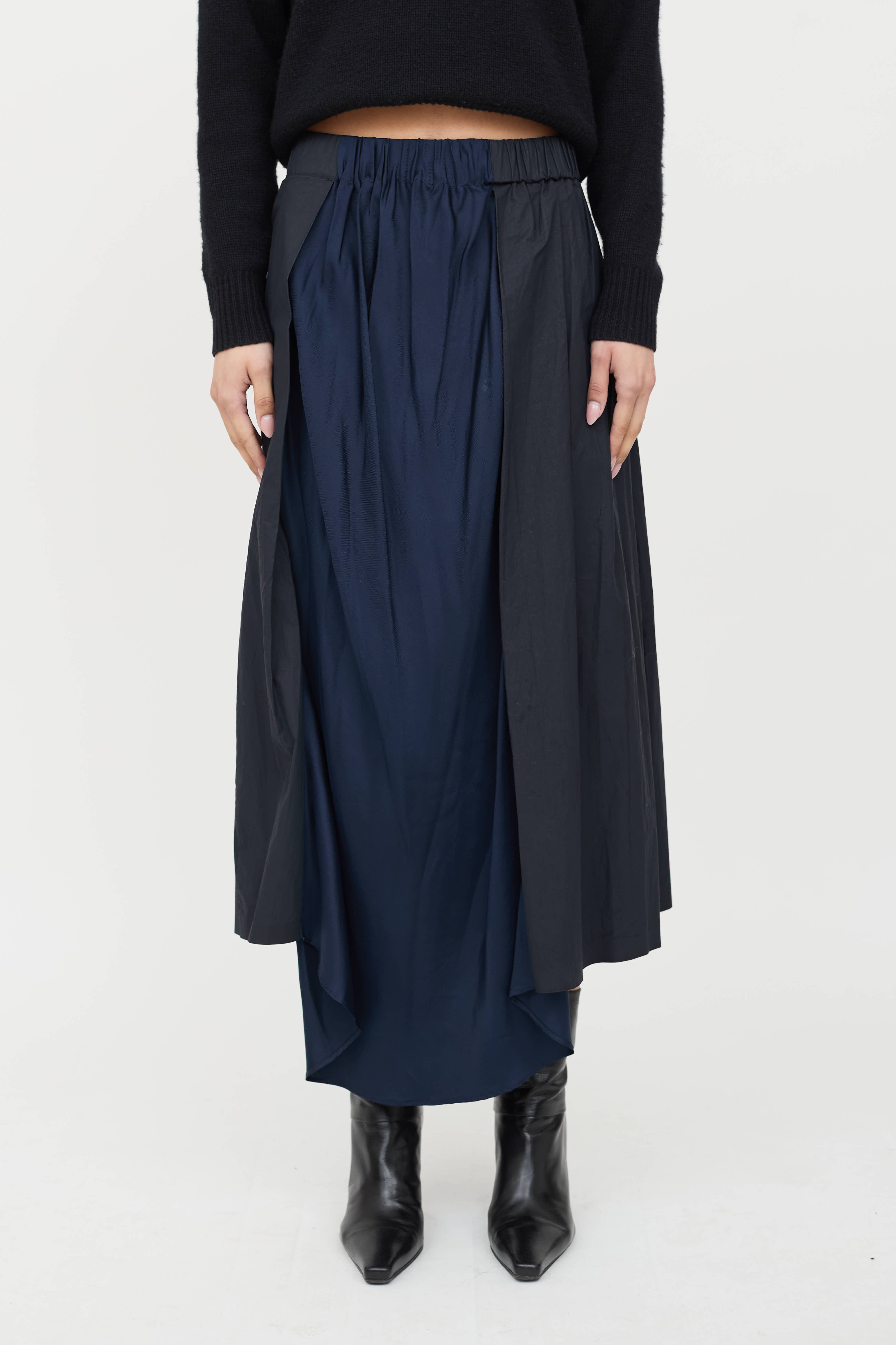 Acne Studios Pleated Panelled Skirt