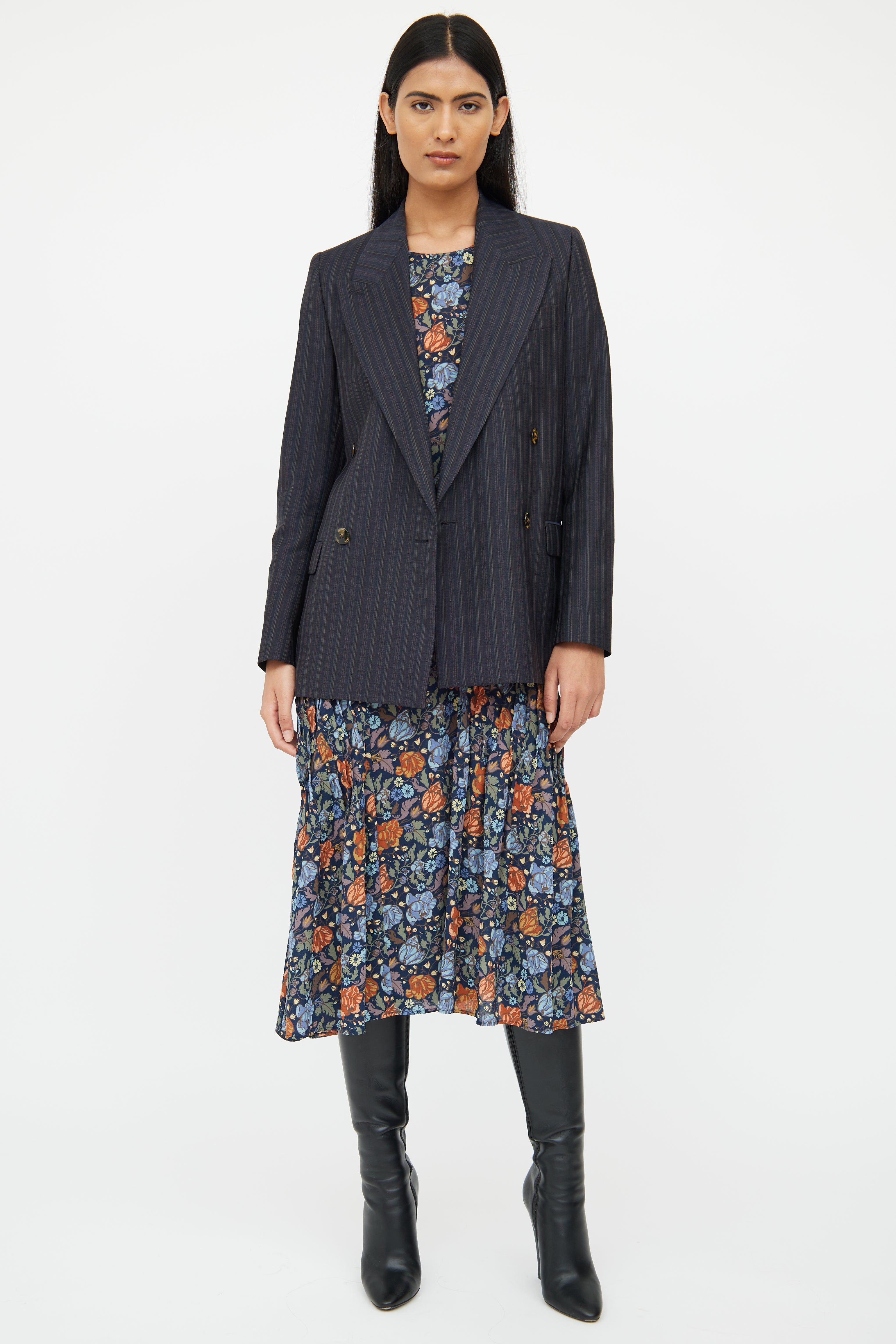 Acne Studios Navy Double Breasted Blazer
