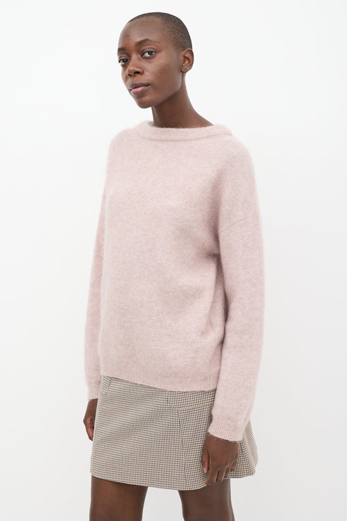 Acne Studios Pink Knit Dramatic Mohair & Wool Sweater