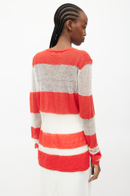 Acne Studios Red & White Striped Sweater
