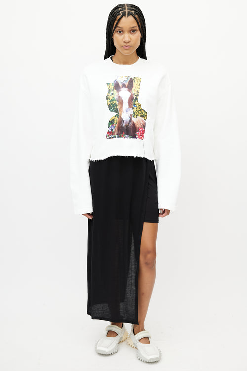 Acne Studios White & Multicolour Pony Sweatshirt