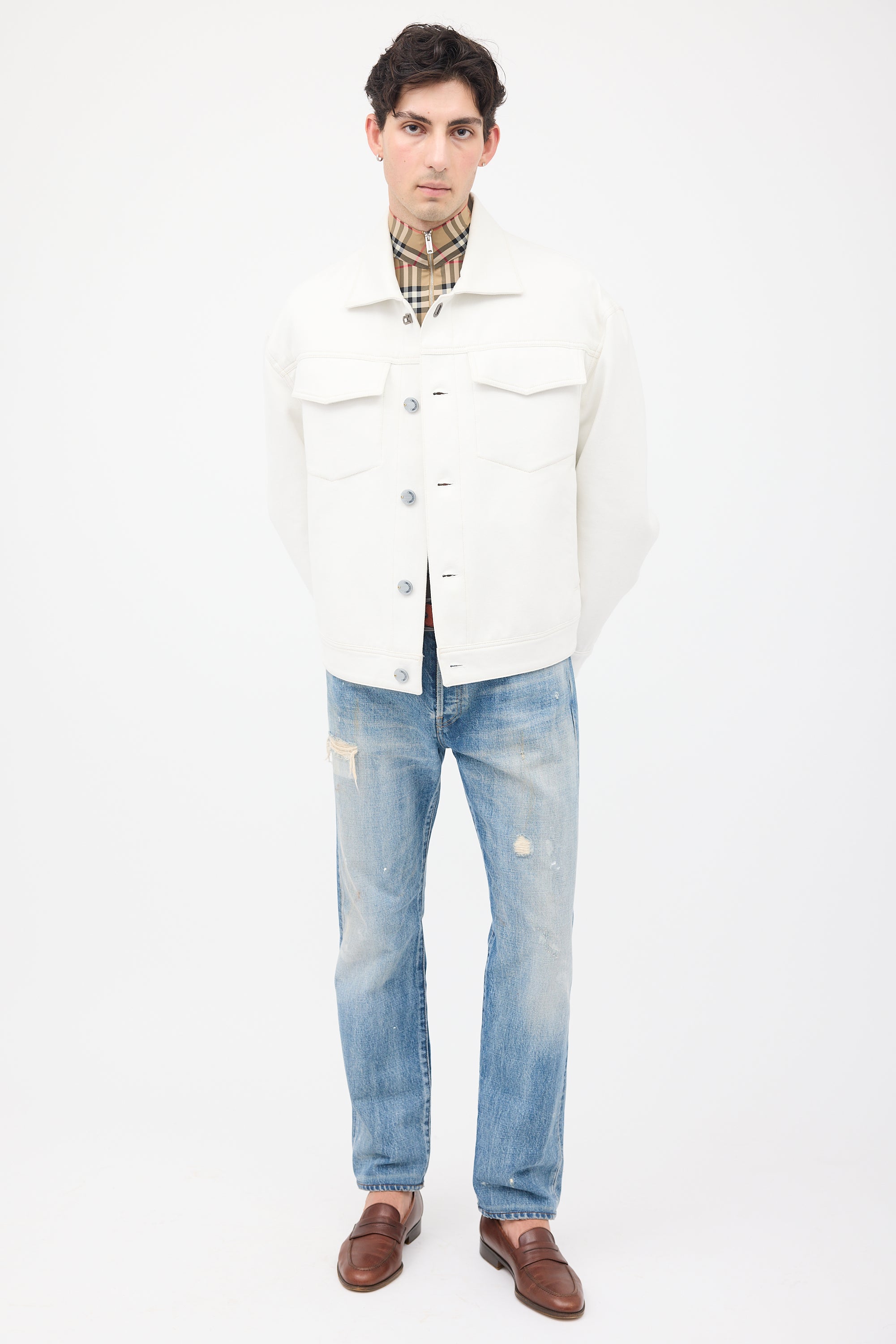 Acne Studios White Twill Magnite Work Jacket