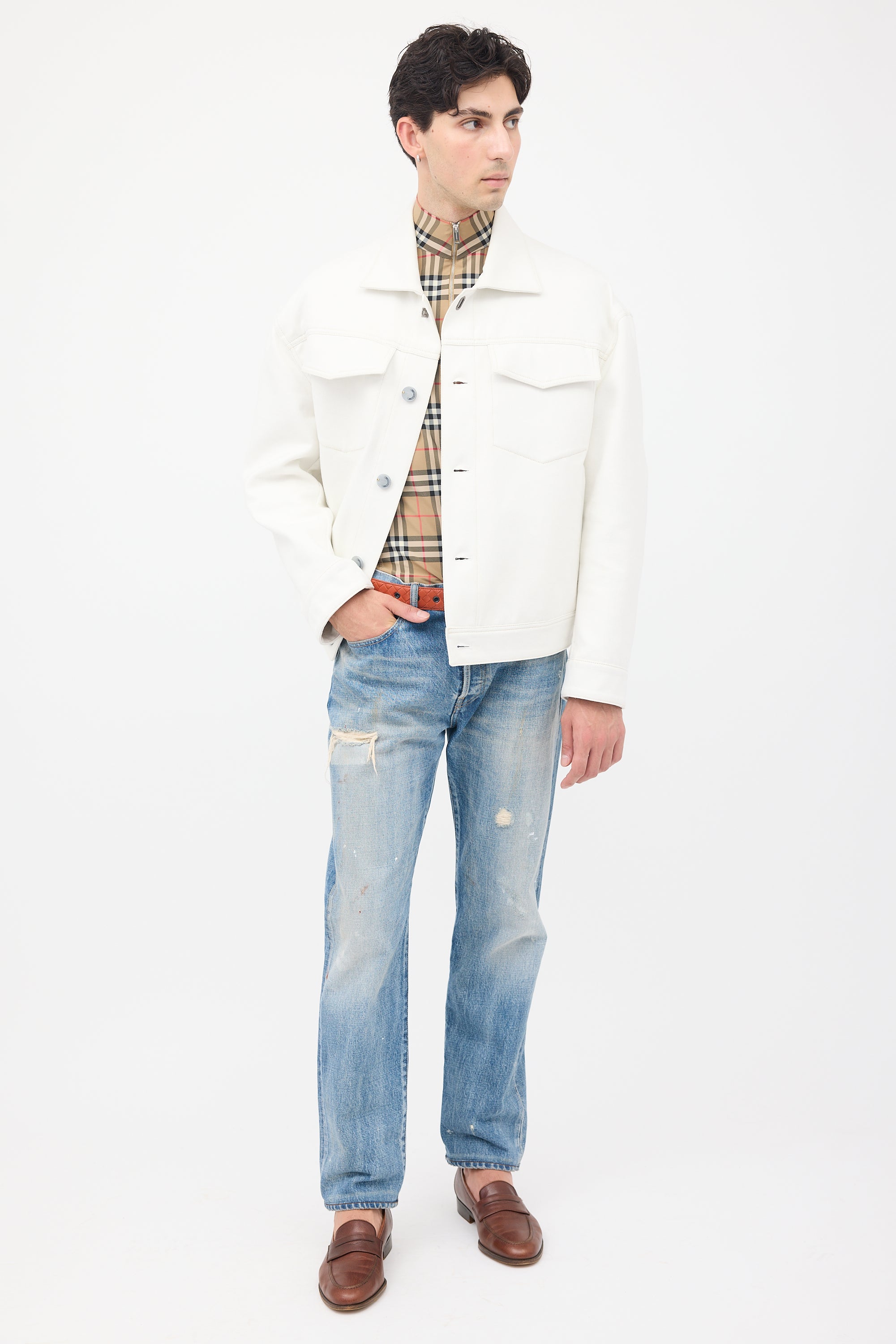 Acne Studios White Twill Magnite Work Jacket