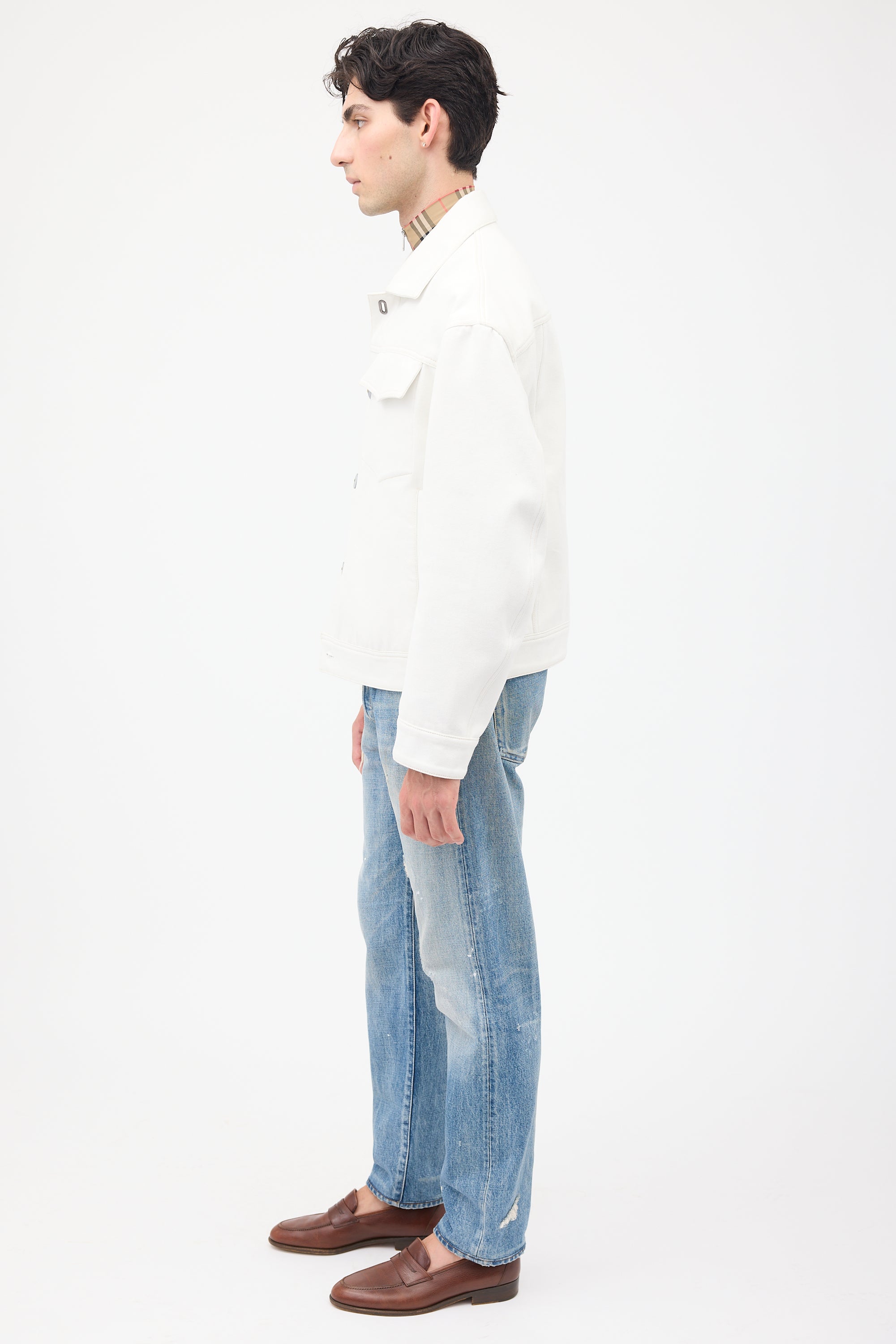 Acne Studios White Twill Magnite Work Jacket