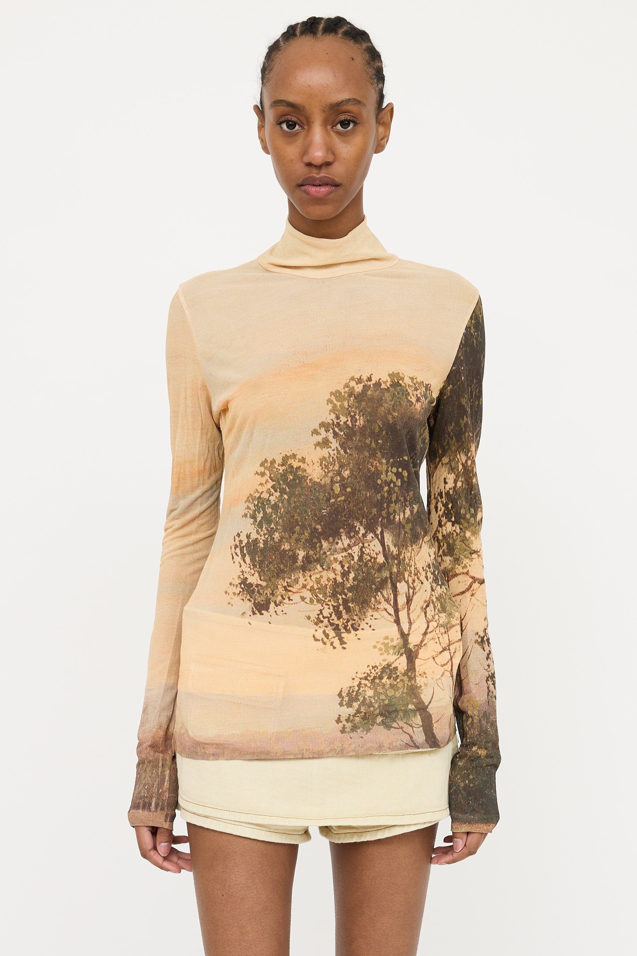 Acne Studios Tree Print Mesh Top