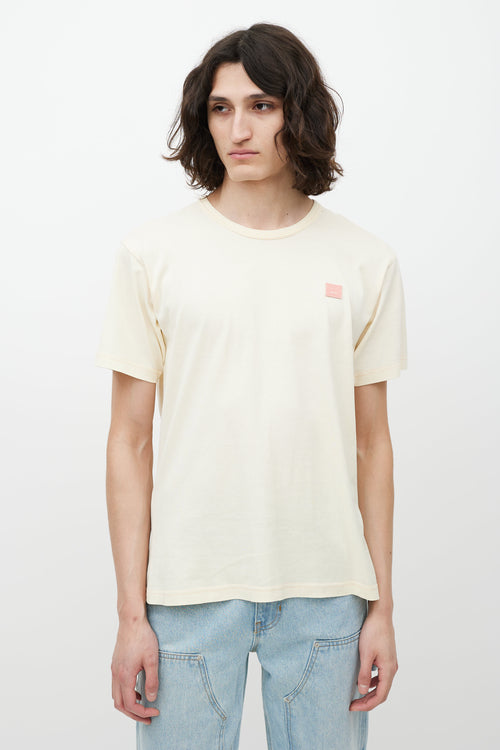 Acne Studios Yellow & Pink Face Logo T-Shirt