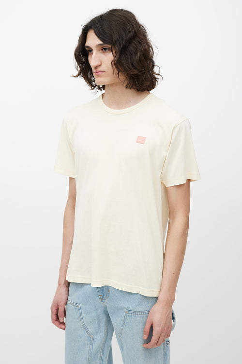 Acne Studios Yellow & Pink Face Logo T-Shirt