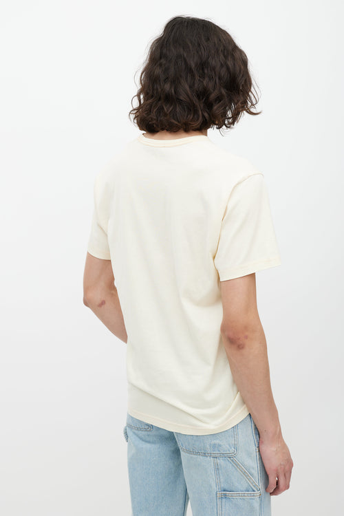 Acne Studios Yellow & Pink Face Logo T-Shirt