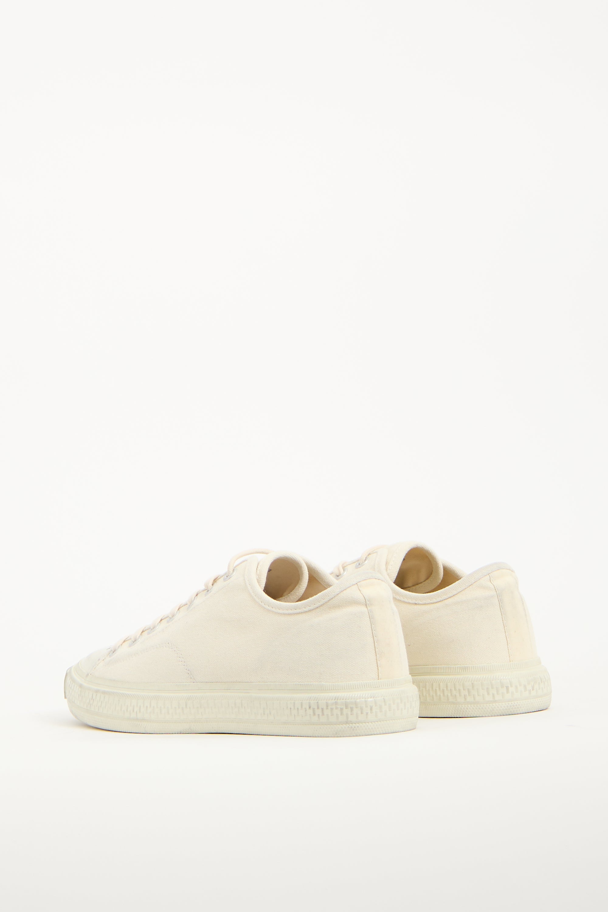 Acne Studios Cream Canvas Low Top Sneaker