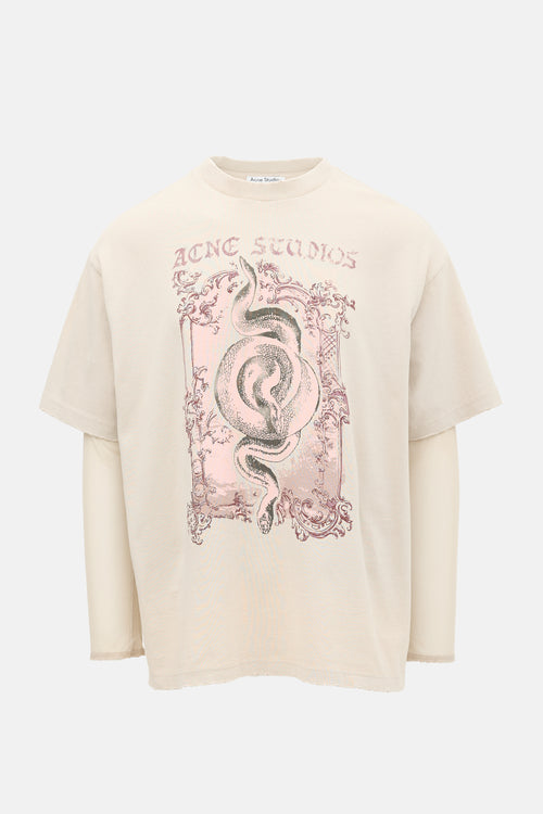 Acne Studios Layered Logo T-Shirt