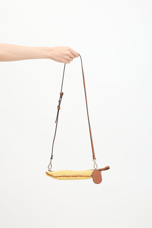 Acne Studios Raffia Anoki Banana Bag