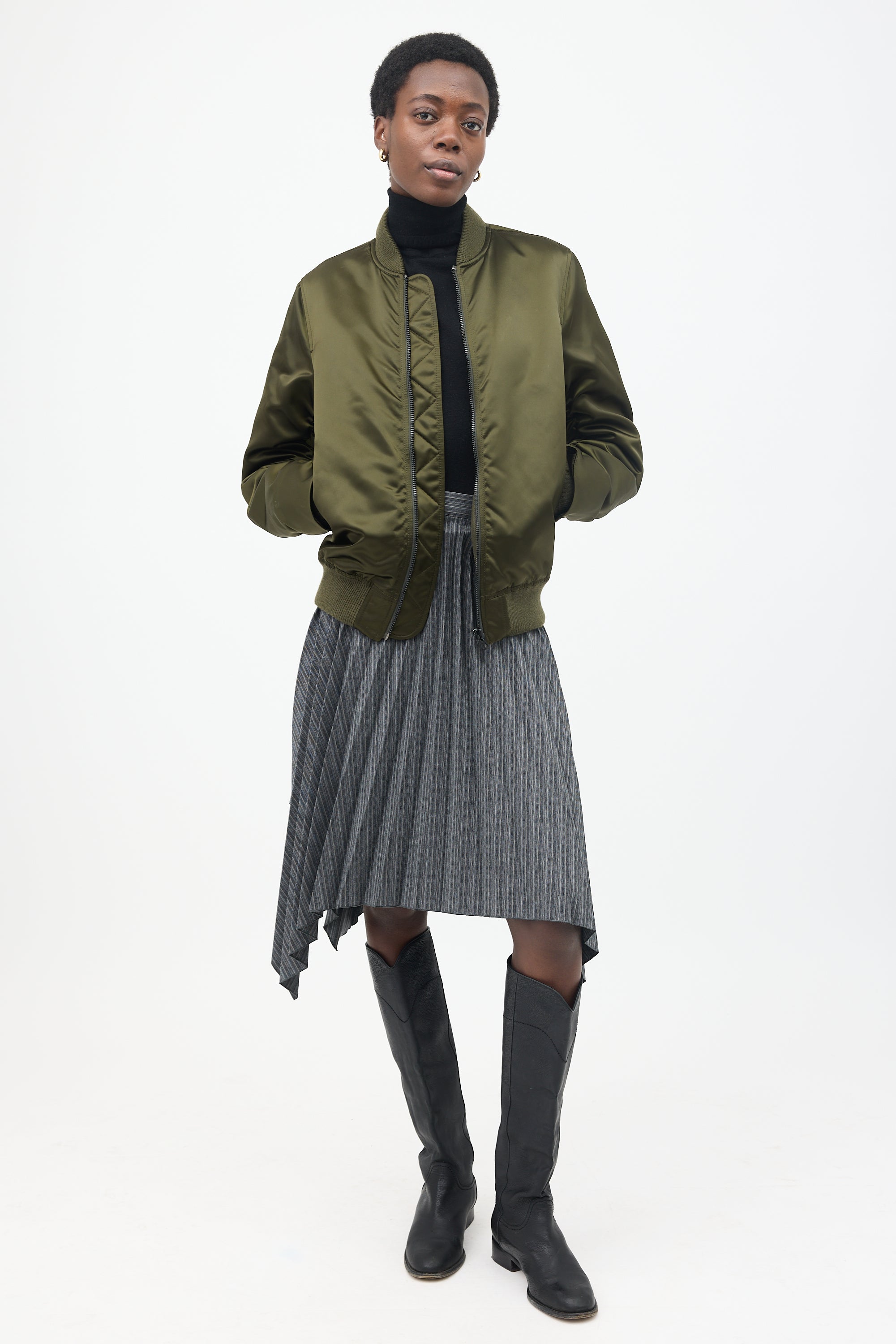 Acne Studios Satin Leia Bomber Jacket