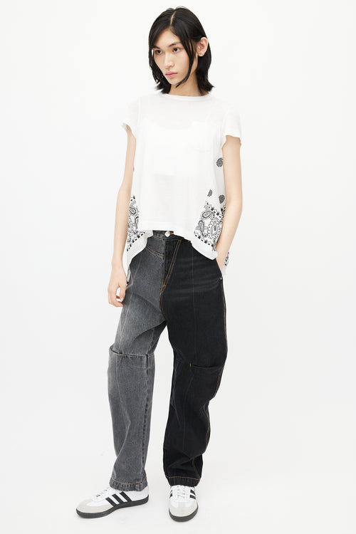 Ader Error Black & Grey Eclipse Panelled Denim Jeans