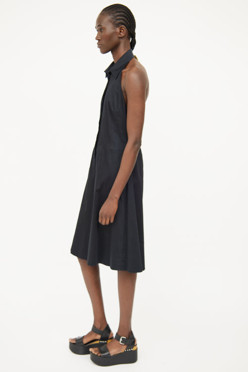 Agnona Black Halter Sleeveless Dress