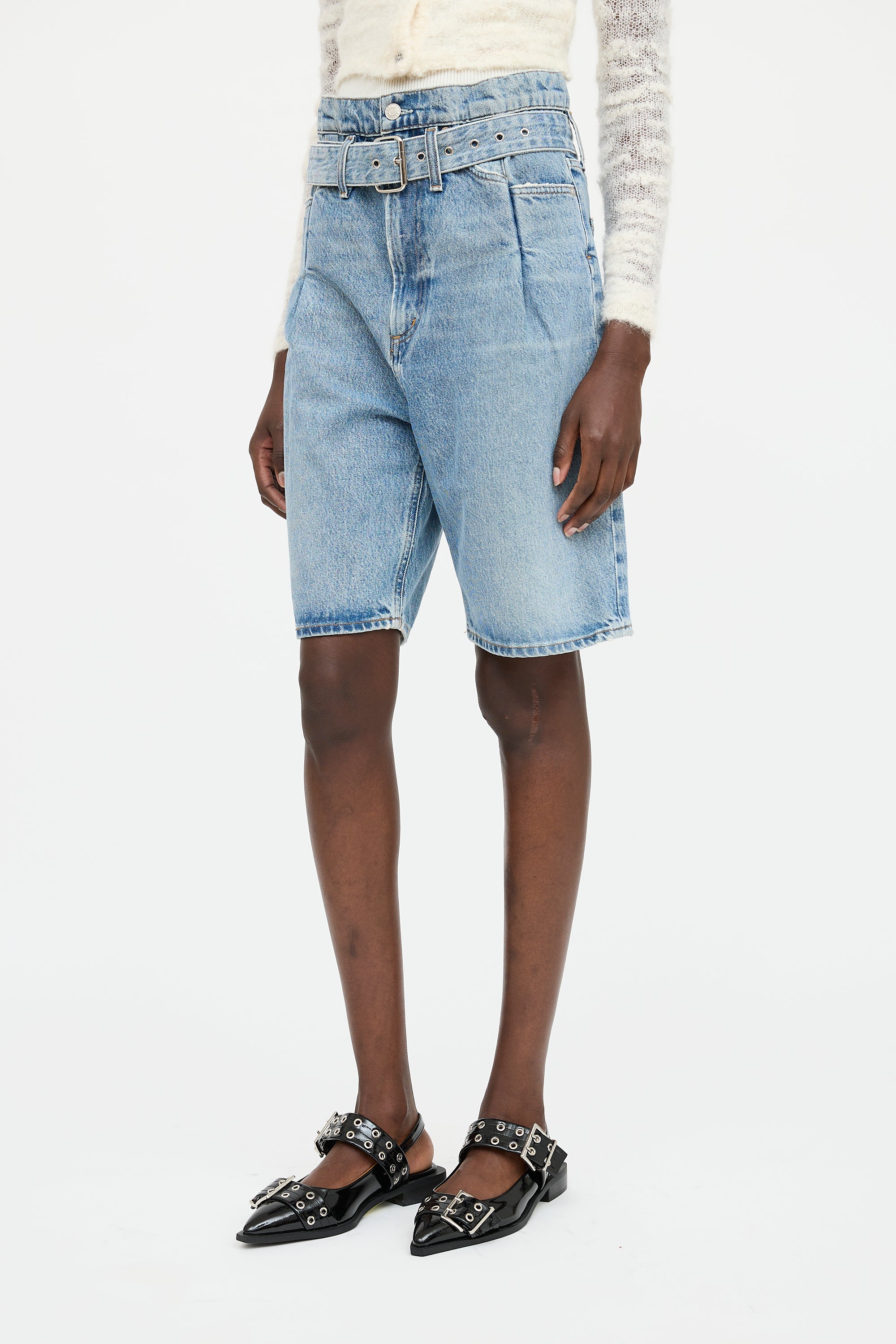 Agolde Denim Reworked Belted Short