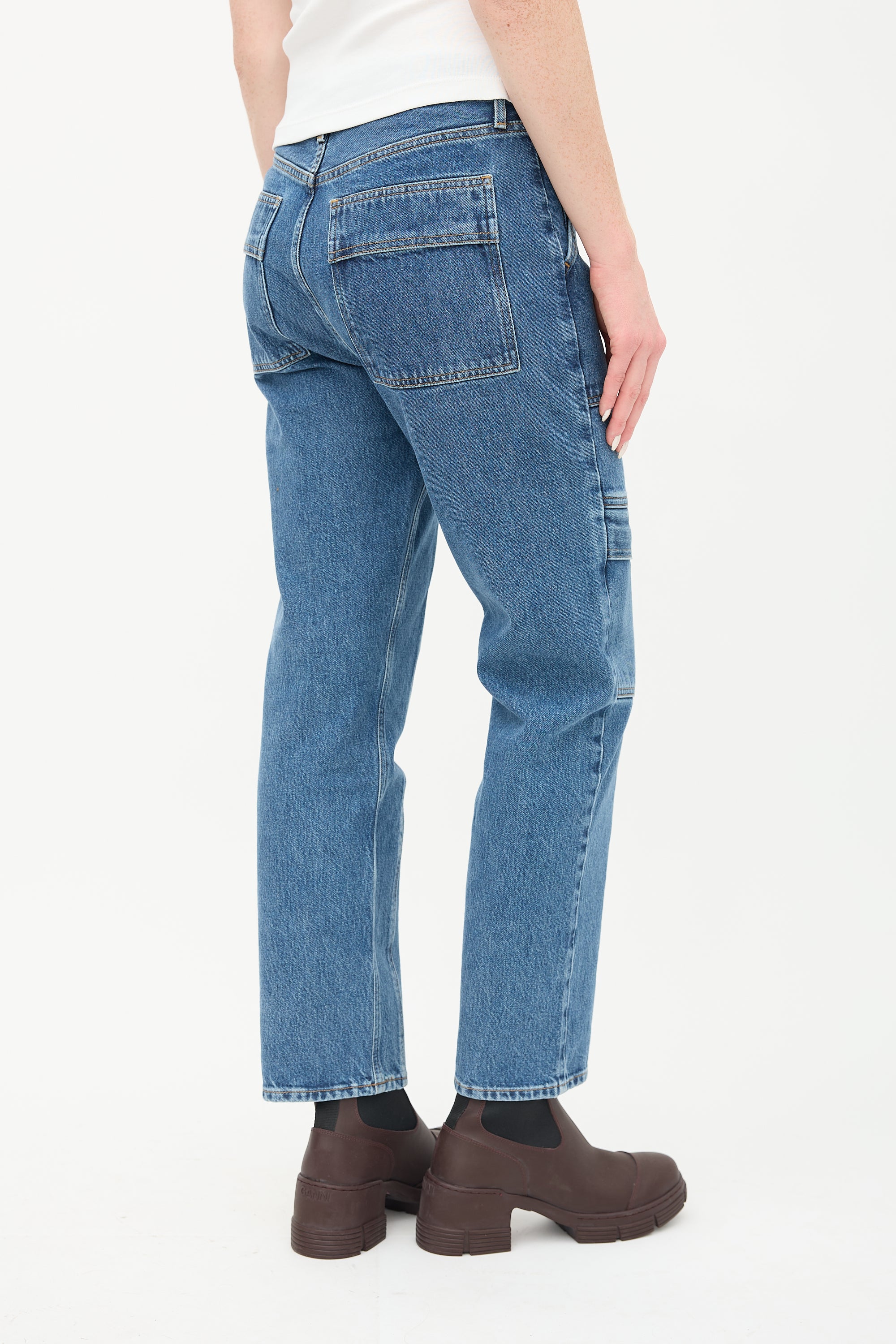 Agolde Medium Wash Cooper Cargo Jeans