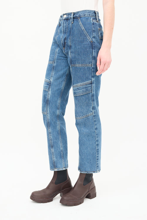 Agolde Medium Wash Cooper Cargo Jeans