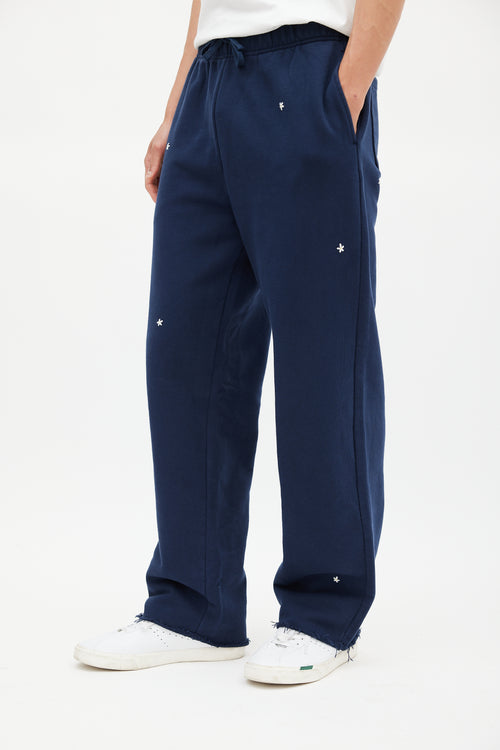 Aimé Leon Dore Navy & White Floral Sweatpants