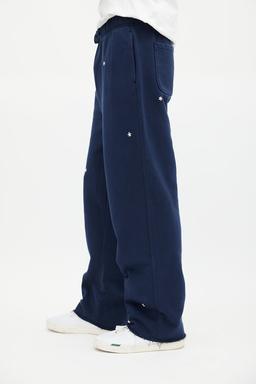 Aimé Leon Dore Navy & White Floral Sweatpants