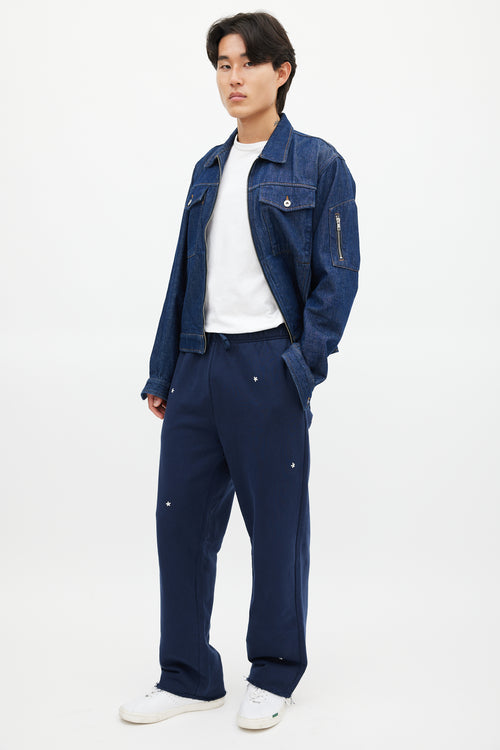 Aimé Leon Dore Navy & White Floral Sweatpants