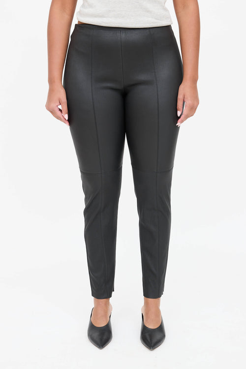 Akris Leather Slim Legging