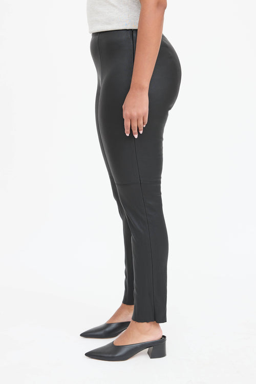 Akris Leather Slim Legging