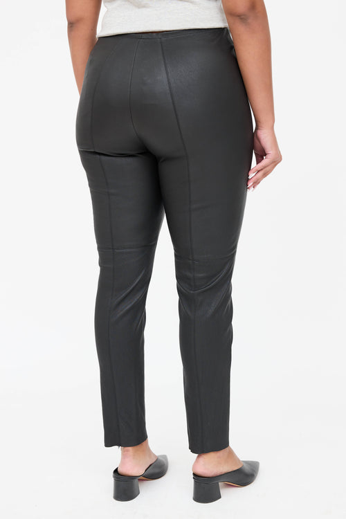 Akris Leather Slim Legging